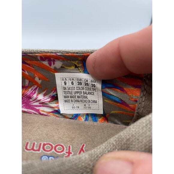 BOBS Skechers Womens 9 Espadrille Slip-On Beige Linen Comfort Shoes Memory Foam - Picture 7 of 7